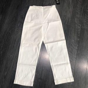 White High Waist Trousers